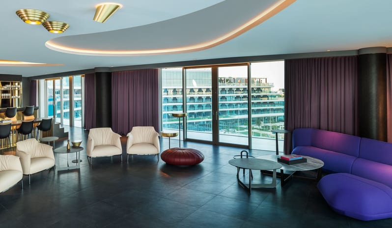 W Dubai The Palm - E Wow Suite Living Room 2